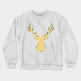 Deer - geometric pattern - beige and white. Crewneck Sweatshirt